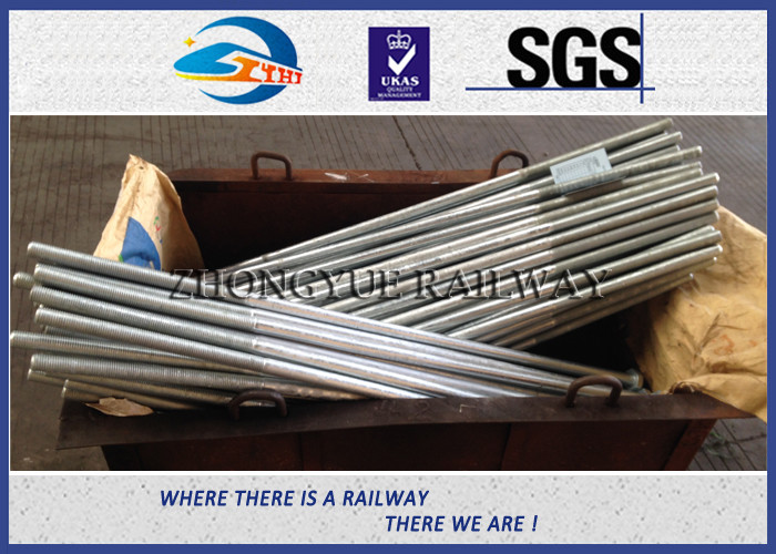 GB Standard Hot Dip Zinc Railway HEX Bolt With 24x3x1100mm 45# Material