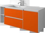 Artificial Marble Stone Wall Mounted Bathroom Cabinet Sets / floor standing