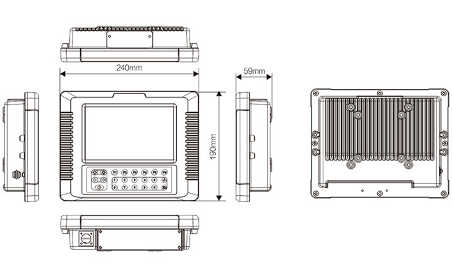 1000M RJ45 Android 7.1.2 7 Inch Vehicle Mounted Computer