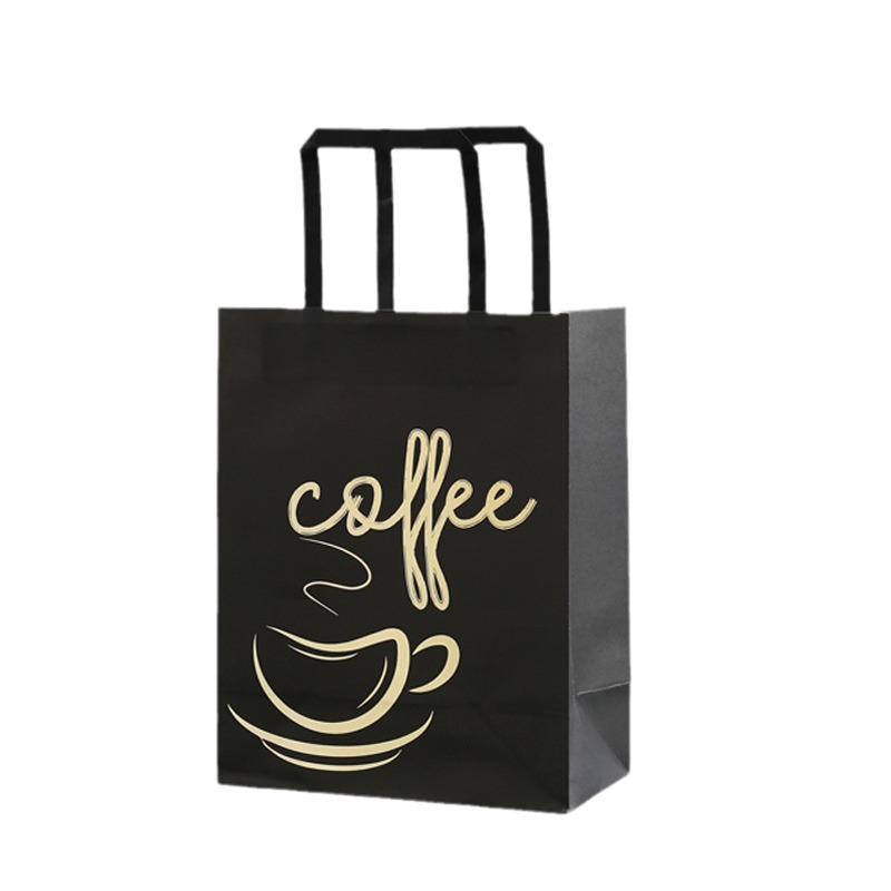 Custom Printed Kraft Paper Take Away Food Packaging Bags for Industrial at Reasonable
