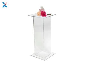 Wholesale Square Acrylic Pedestal Display Stands , Clear Acrylic Display Risers Heat Resistant from china suppliers