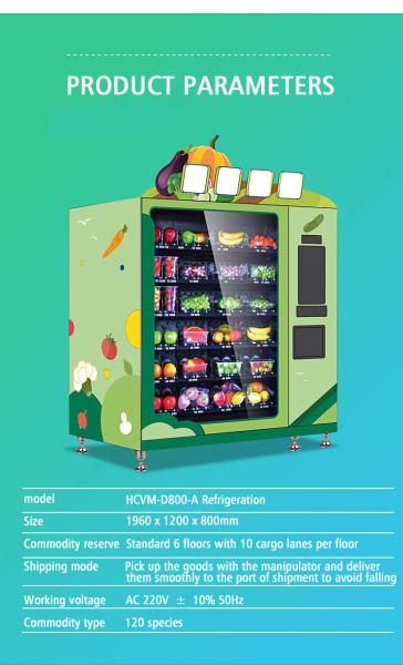 24-hour self-service coin-operated salad vegetables fresh fruit food vending