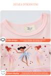 Girls' Pink Dress Summer New Fashion Print Cartoon Design Princess Dress Short