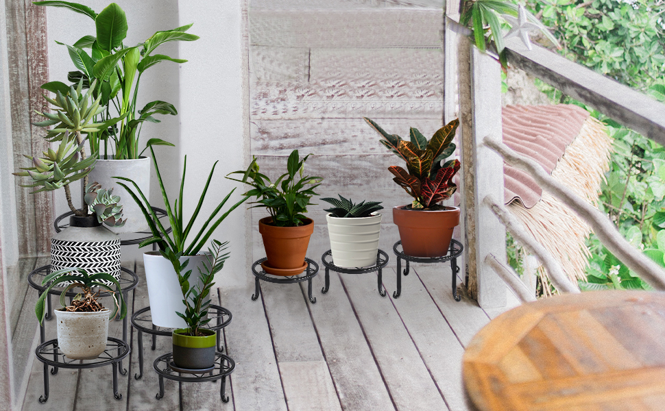Flower/Green Plant Used Iron Plant Pot Shelf for Home Indoor and Outdoor Decoration