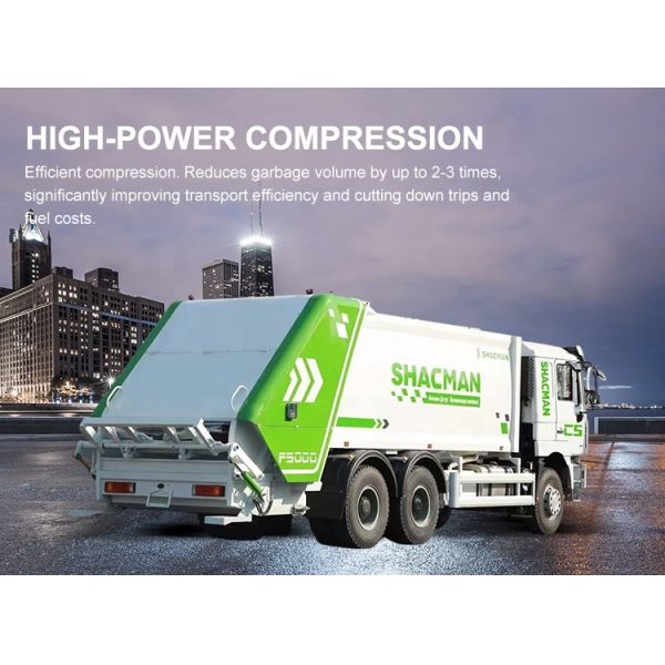 Shacman 6*4 340Hp Euro 2 Compactor Garbage Truck Waste Supporting Garbage Transfer Truck