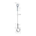 Safety Swaged Steel Eyelet And Hook Wire Rope Sling To Secure The Lights