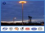 86um Galvanization industrial poles and masts Two Part 20m - 50m height sports