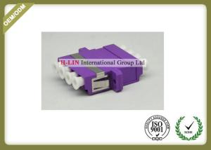Wholesale Plastic Housing Quad LC Fiber Optic Adapter OM4 For Telecommunication Network from china suppliers