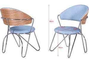 Wholesale Sponge Filled Iron Pipe 80cm Faux Leather Dining Chairs from china suppliers