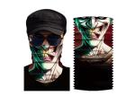 Wristband Black Caribbean Flags Printed Cartoon Face Bandana