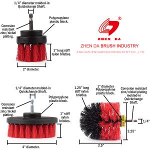 Wholesale 3Pcs Electric Scrubber Drill Brush For Cleaning Auto Tire Wheel from china suppliers