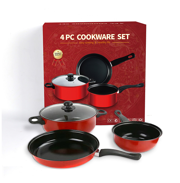 Multifunctional Kitchen Iron Non Stick Pans And Pots Set With Lid