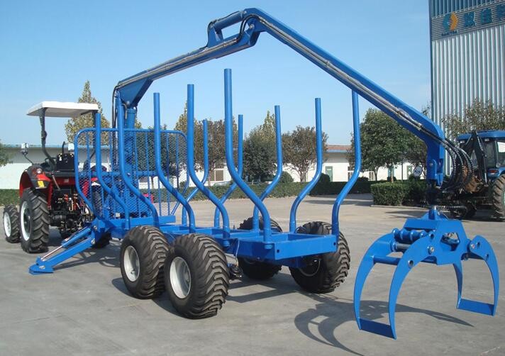 50hp 3t Tractor Log Trailer With Crane Farm Tractor Attachments