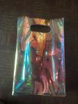 Laser Glitter Promotional PVC Bags , Plastic Jewelry Gift Bag With Handle