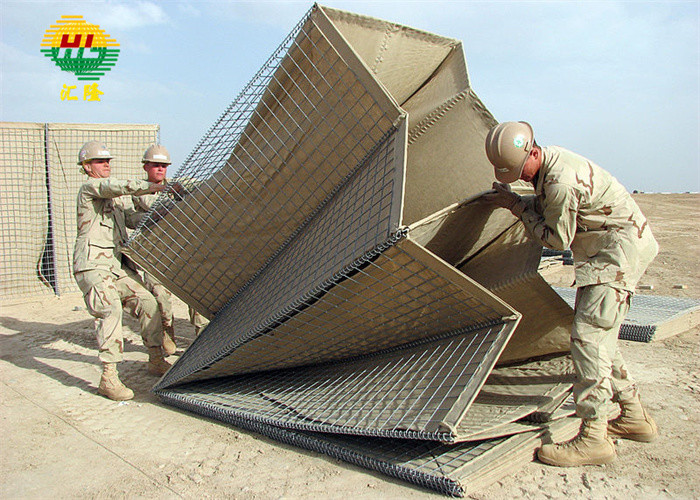 Galvanized Hesco Defensive Barriers High Protection Level Silver