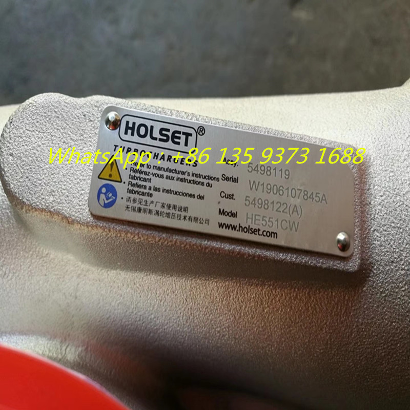 Hot sell Cummins ISZ13 diesel engine part turbocharger HE551CW 5498119 5498122