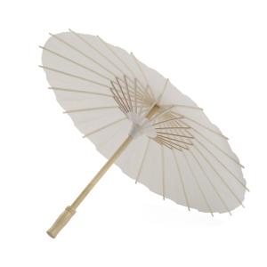 Wholesale Traditional Handmade Parasol Chinese Paper Umbrella White Color Wood Handle from china suppliers
