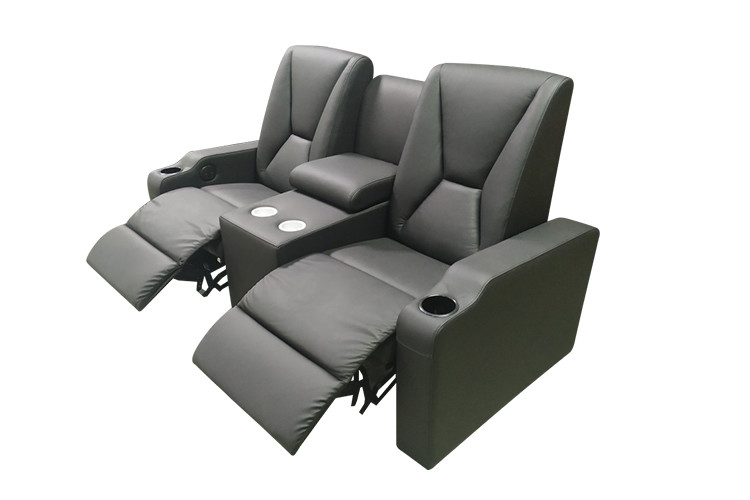 Contemporary Modern Recliner Chair Theater Seating With Power Push Button USB Charge Dock