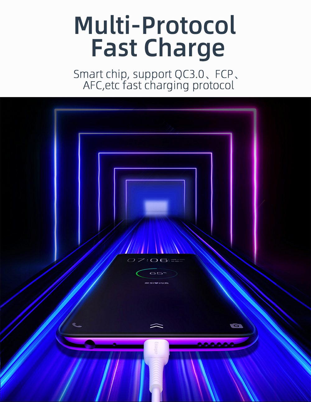 Braid Shielding Fast Charging Type C Data Cable 3A 0.3M 1M 2M For C Devices