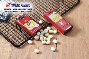 Wholesale Double Color Lemon Sour Fruit Candy Xylitol Sweeteners In Slim Tin from china suppliers