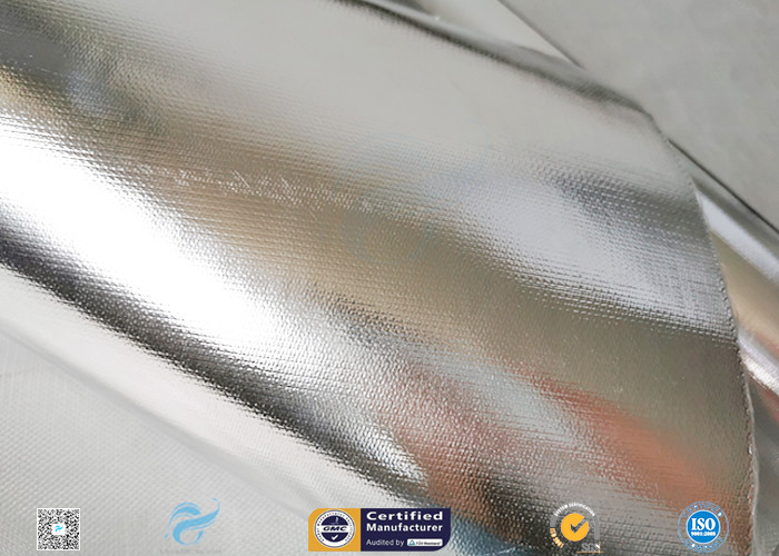 Laminated Aluminium Foil Fiberglass Cloth 97% Heat Reflect 300℃ Non Combustible