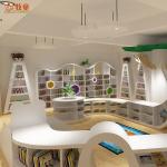 China supplies children kindergarten school wooden MDF library furniture for