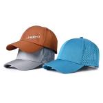 Summer 56cm Embroidery Baseball Caps OEM Leisure Laser Cut Hole Sport Hats