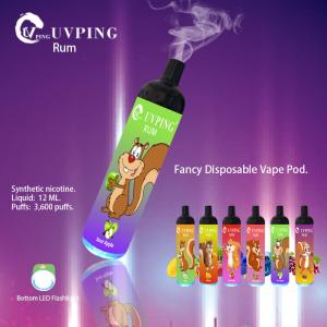 Wholesale 3600 Puffs Bottom LED Light Vape OEM ODM E Cig 6 Flavors from china suppliers