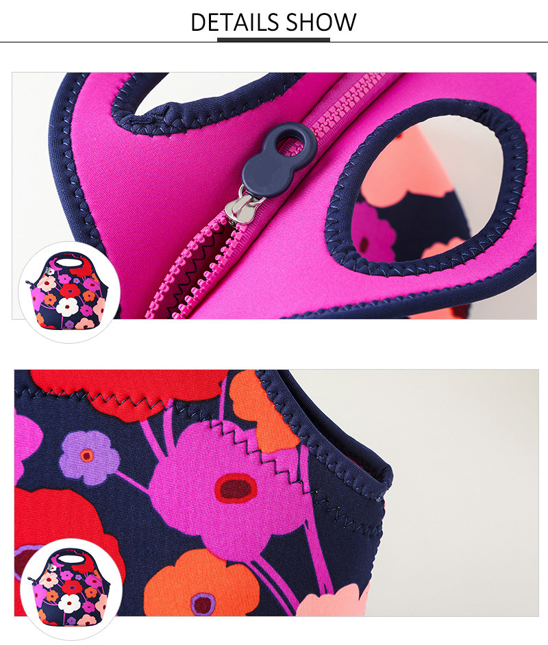 Insulated Picnic Lunch Bag Soft Neoprene Cooler Bag
