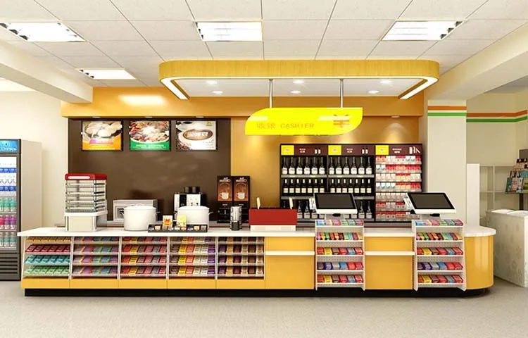 Retail shop and supermarket equipment Convenience store checkout counter