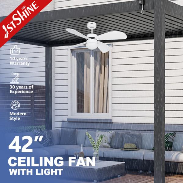 IP44 Waterproof Outdoor Ceiling Fan with Light Metal Lamp Body Material from