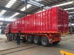 Suspension Mechanical Suspension Juyuan Trailer 80Ton Side Dump Truck Semi