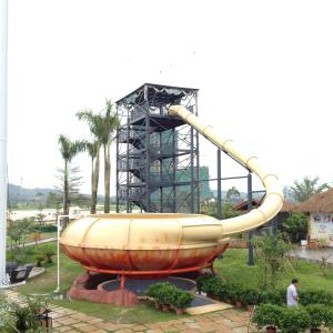 Wholesale Joy Ride Space Bowl Slide / FRP + Stainless Steel Play Equipment For Schools / Water Park from china suppliers