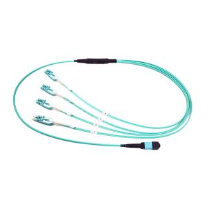 Wholesale 12 core om3 40G mpo-lc fiber optic cable from china suppliers