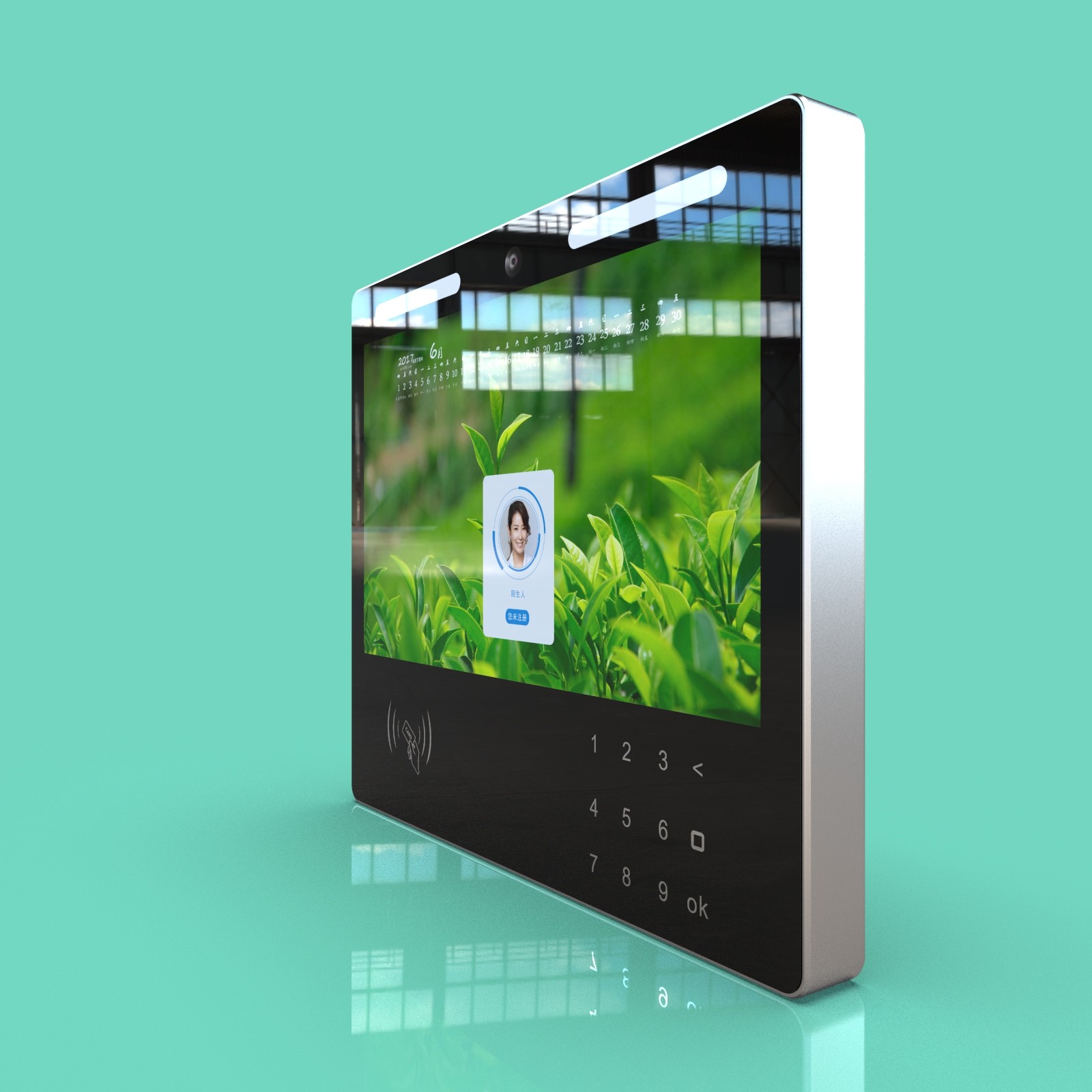 JP1302 13-Inch Wall-Mounted Face Recognition Password Door Access All-in-One Machine with RFID capabilities