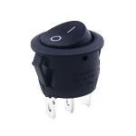 Red Black ON/OFF Round Rocker Toggle Switch 6A/250VAC 10A 125VAC Power switch