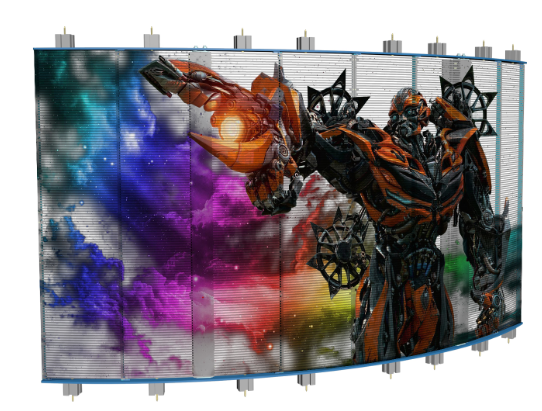IP43 Slim Indoor Flexible Transparent P3.9 Led Display Screen Customized