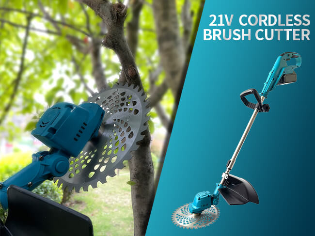 Electric Cordless Portable Grass Trimmer Lithium Battery Brush Cutter Mowing Tool