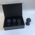 4 Pieces Black Glass Face Cupping Therapy Set Silicone Vacuum Facial Massage