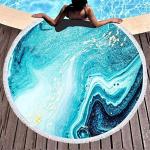 60" Round Beach Microfiber Towel , Large Microfibre Beach Towel