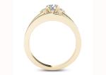0.48CT Moissanite Diamond Engagement Wedding Rings 18K Gold Material
