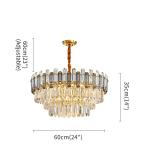 Creative Led Chandelier For Live Room Luxury Crystal Lamp gold light fixtures(WH