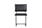 Comfortable High Back Leather Dining Chairs , Black Leather Kitchen Chairs