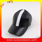 QF17019 Sun Accessory customized wholesale PU leather baseball caps and hats