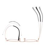 Geometric Titanium Frame Glasses Custom Logo Brand For Women
