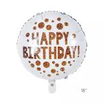 Wholesal Party Things 18 Inch Happy Birthday Round Foil Party Floating Balloons