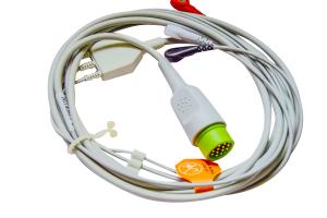 Wholesale Snap Type 3 Lead ECG EKG Cable Medical ECG Leadwire Spacelab Elance Series from china suppliers