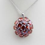 Fashion Sterling Silver Yellow Citrine Cubic Zircon Pendant Charm Necklace