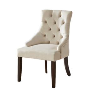 Wholesale White Leather Tufted High Back Dining Chair , Hotel Upholstered Dining Chairs Sillas De Dise from china suppliers