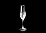 FDA Logo Printing 7 Oz Champagne Flutes , 24cm Personalised Crystal Champagne
